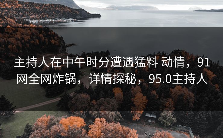 主持人在中午时分遭遇猛料 动情，91网全网炸锅，详情探秘，95.0主持人
